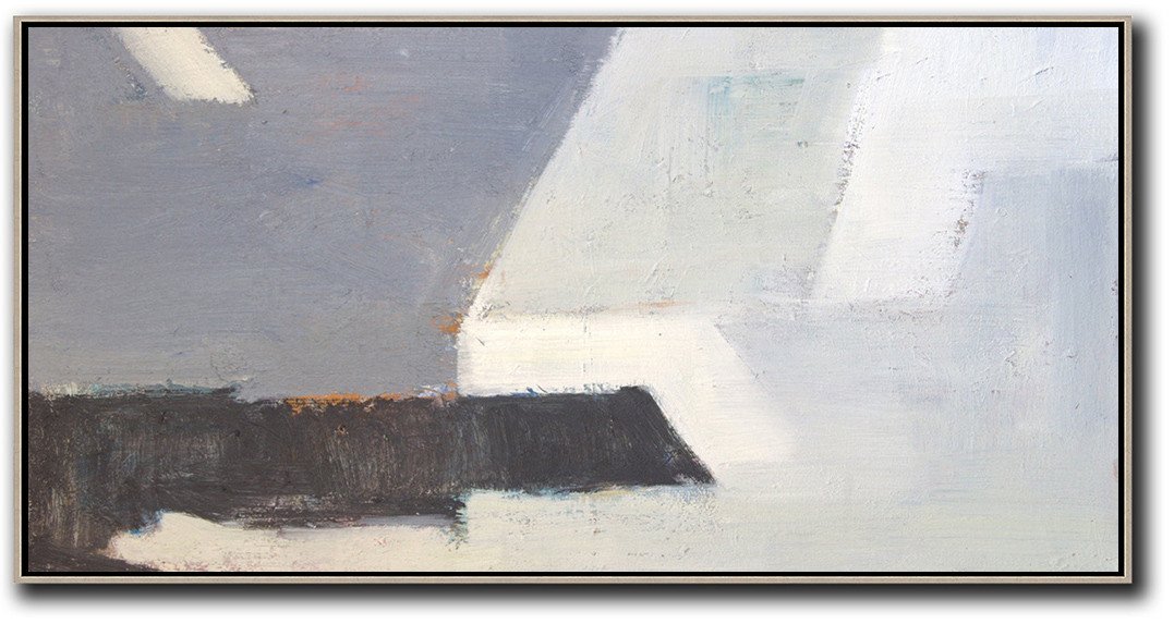 Horizontal Palette Knife Contemporary Art - Oil On Canvas Art Large